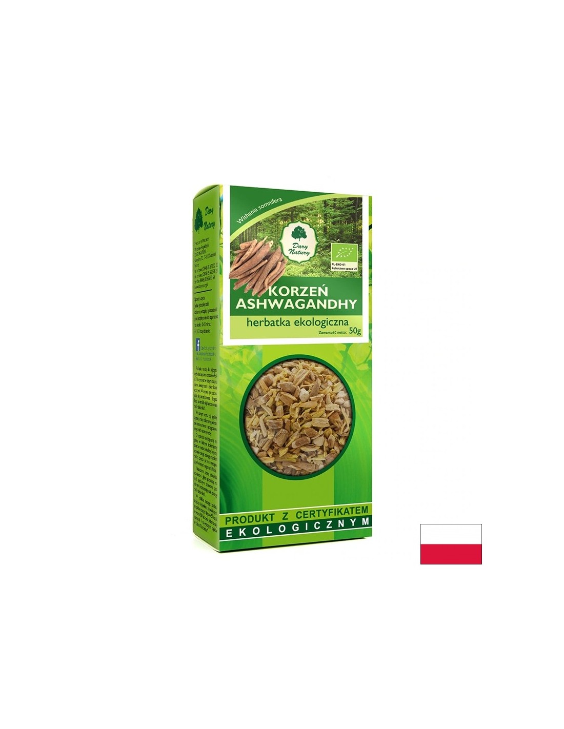 Στρες και αϋπνία - Ashwagandha (ρίζα) - Βιολογικό, 50 γρ. <tc>Dary Natury</tc>