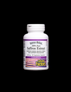 Stress and Depression - Saffron (standardized extract), 28 mg x 30 V capsules Natural Factors - Nutra Best Europe