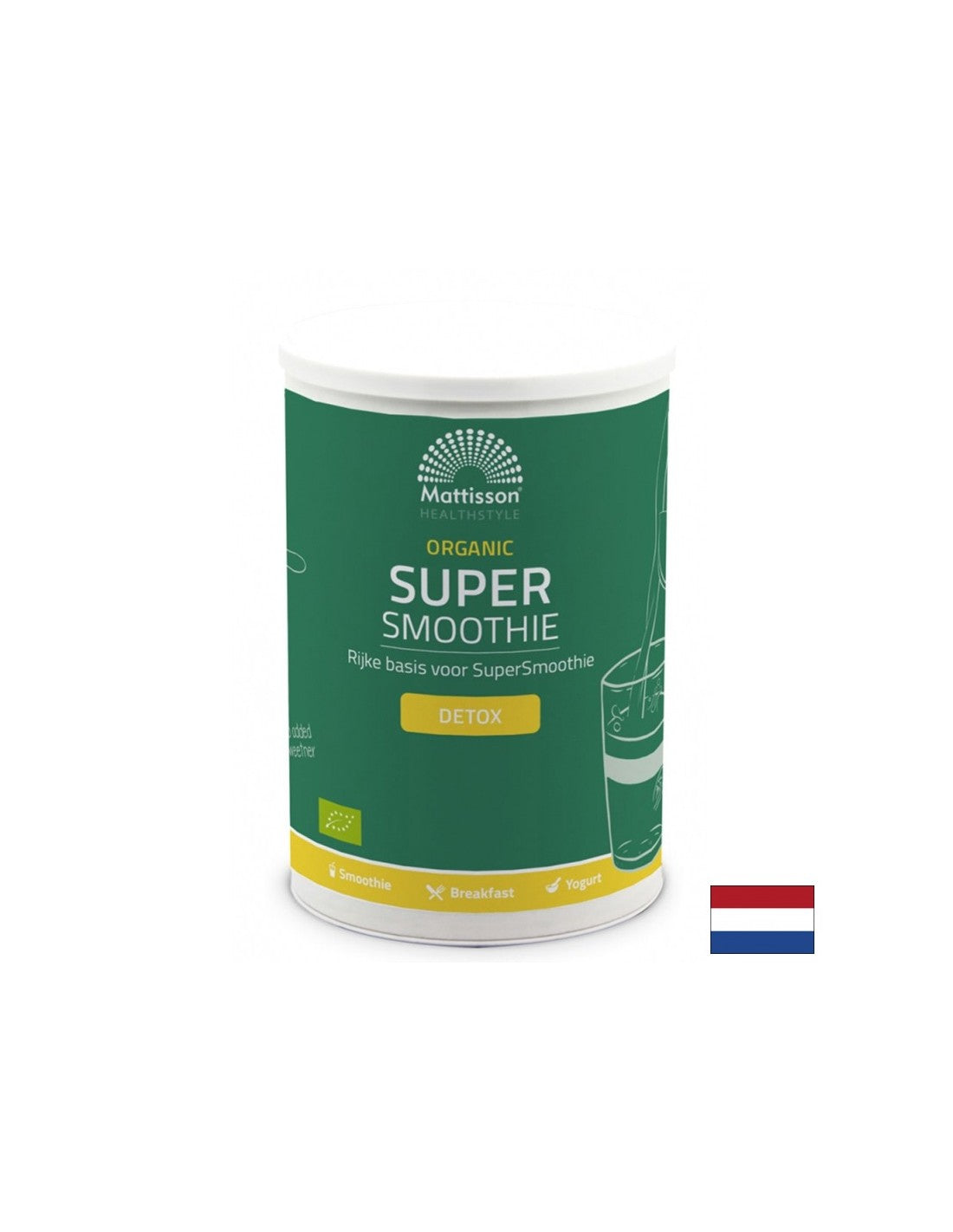 Super Smoothie (Organic) - Αποτοξίνωση - με φύκια, γρασίδι κριθαριού, βιταμίνες, μέταλλα και ίνες, 500 g, σκόνη