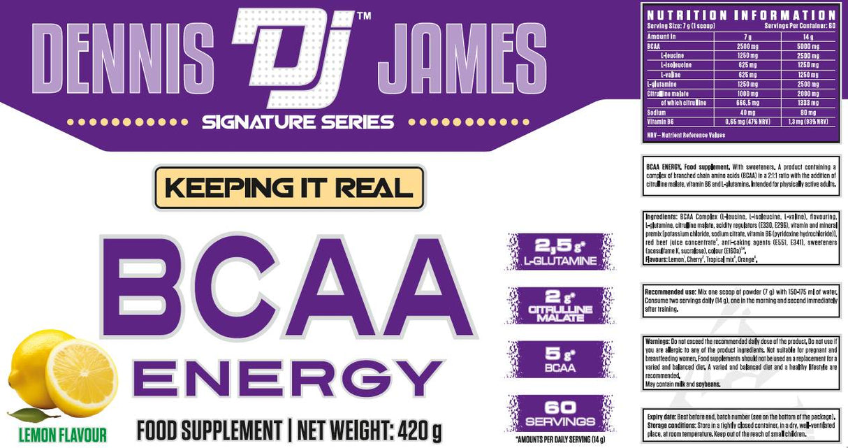 BCAA Energy | με μη-γλουταμίνη & L-Citrulline Malate-420 γραμμάρια