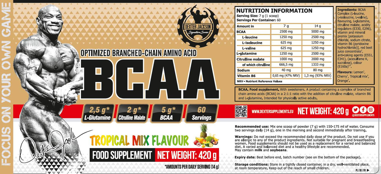 Χρυσή σειρά | BCAA με L-γλουταμίνη & L-Citrulline Malate-420 γραμμάρια