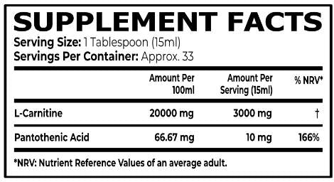 L -καρνιτίνη υγρό 3000 mg - 500 mL