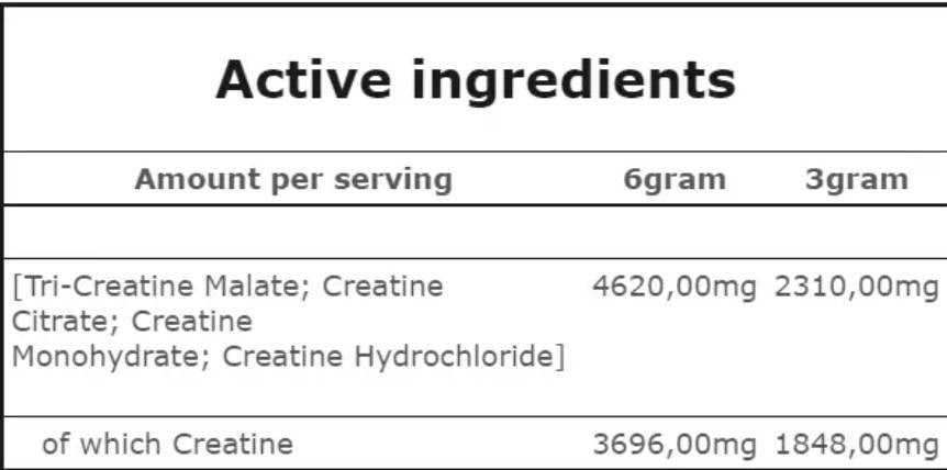 Σκόνη CREA XTREME | Matrix κρεατίνης - 180 γραμμάρια