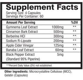 SLIN-RX | Με Banaba, Berberine & Gymnemna - 240 κάψουλες