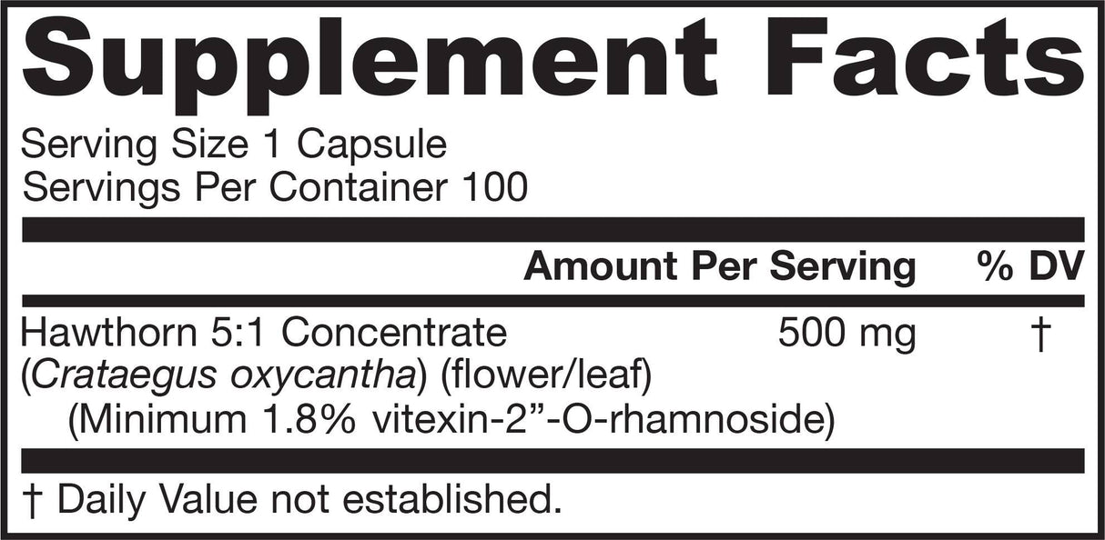 Hawthorn 500 mg 100 capsules