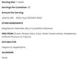 Βιταμίνη Β12 1000 MCG - 90 δισκία