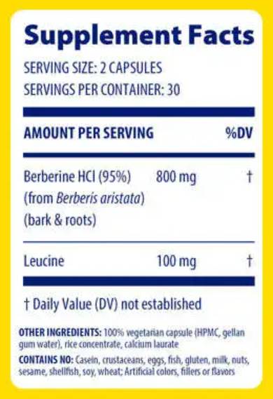 Berberine 800 mg - 120 κάψουλες