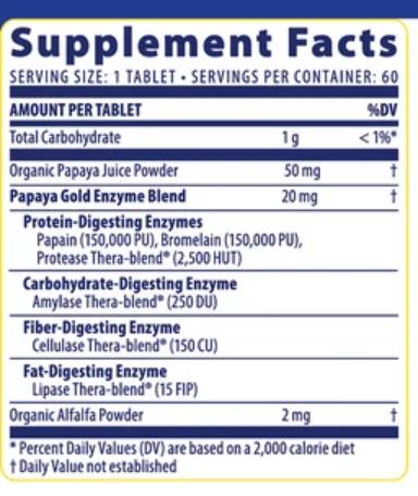 Papaya Gold - 120 δισκία
