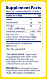 Ginger & Vitamin B6 Gummies - 60 Gummies