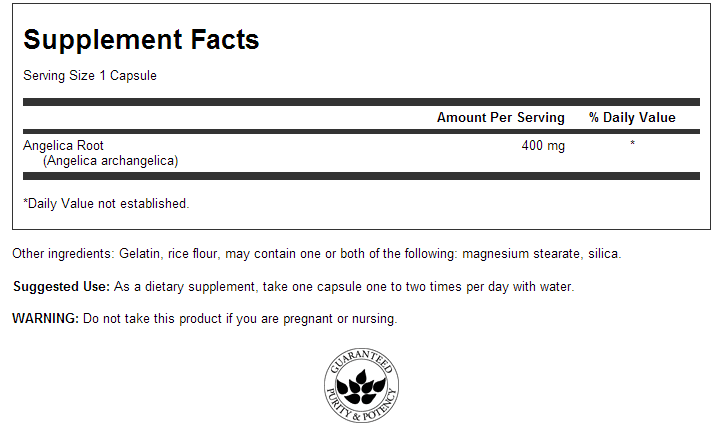 Angelica 400 mg 60 κάψουλες