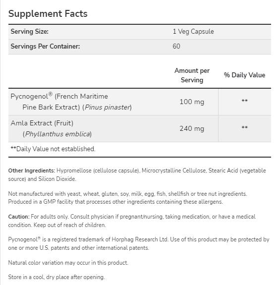 Pycnogenol 100 mg - 60 κάψουλες