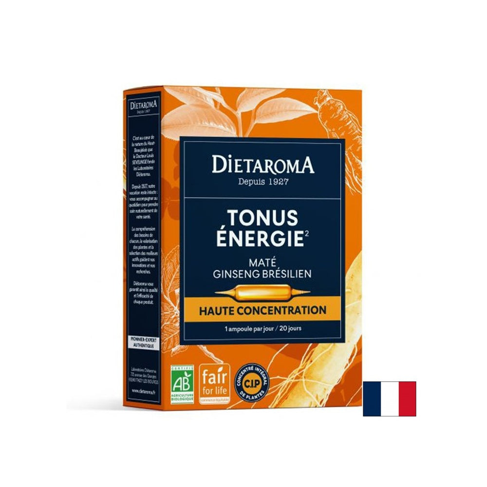 Τόνος και ενέργεια (με τον Yerba Mate, Βραζιλιάνικο Ginseng), 20 Αμπούλες