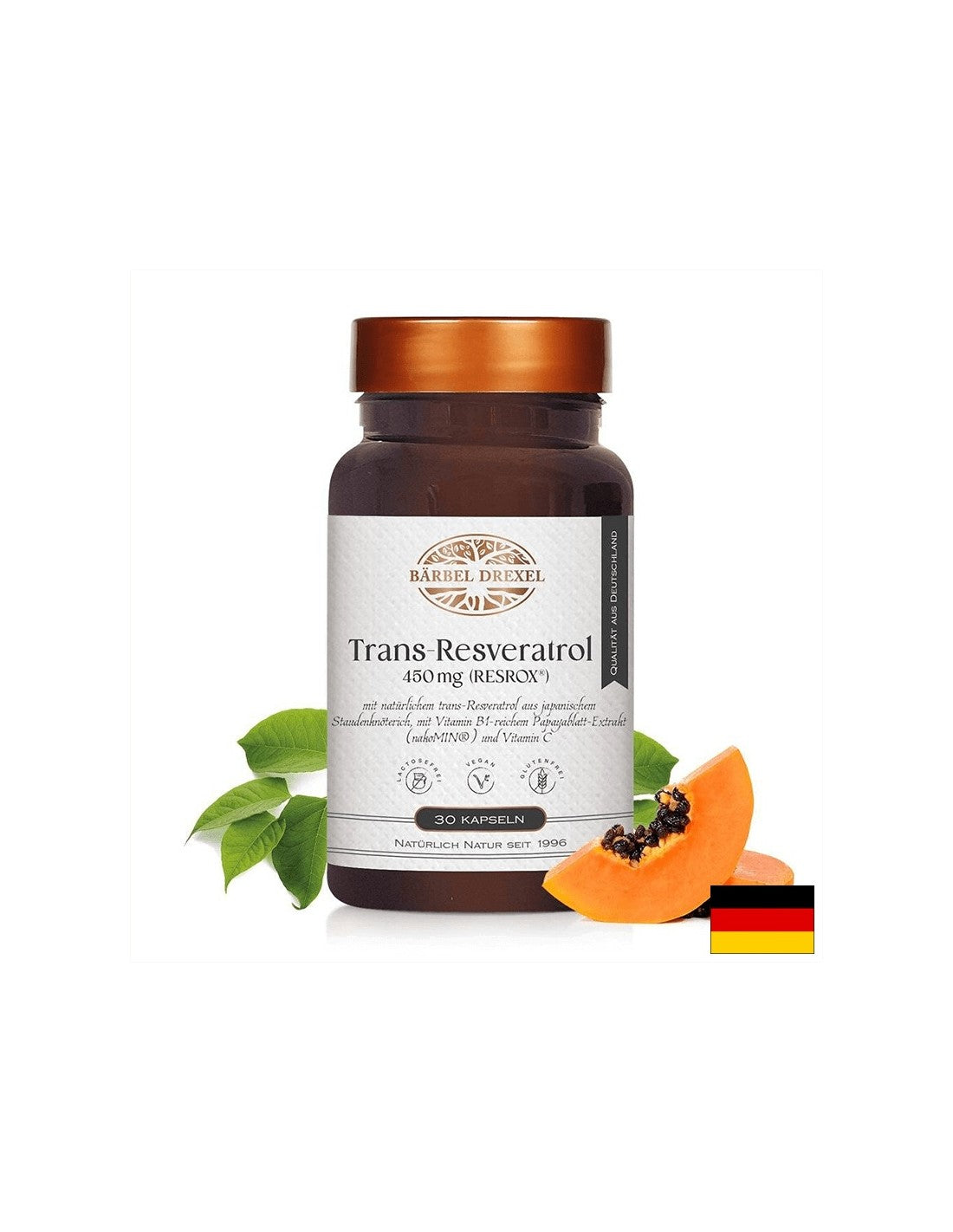 Resrox® Trans -Resveratrol - Καρδιά και αιμοφόρα αγγεία - Αντιαγκλήση και καρδιοπροστατευτική φόρμουλα, 450 mg, 30 κάψουλες