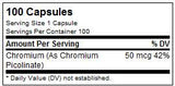 Χρωμίου picolinate 50 mcg - 100 κάψουλες