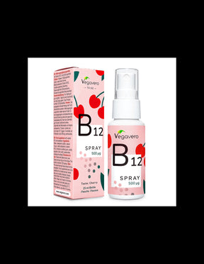 B12 Spray/ Vitamin B12 (Methylcobalamin) / Oral spray, 25 ml, 100% Vegan Vegavero - Nutra Best Europe