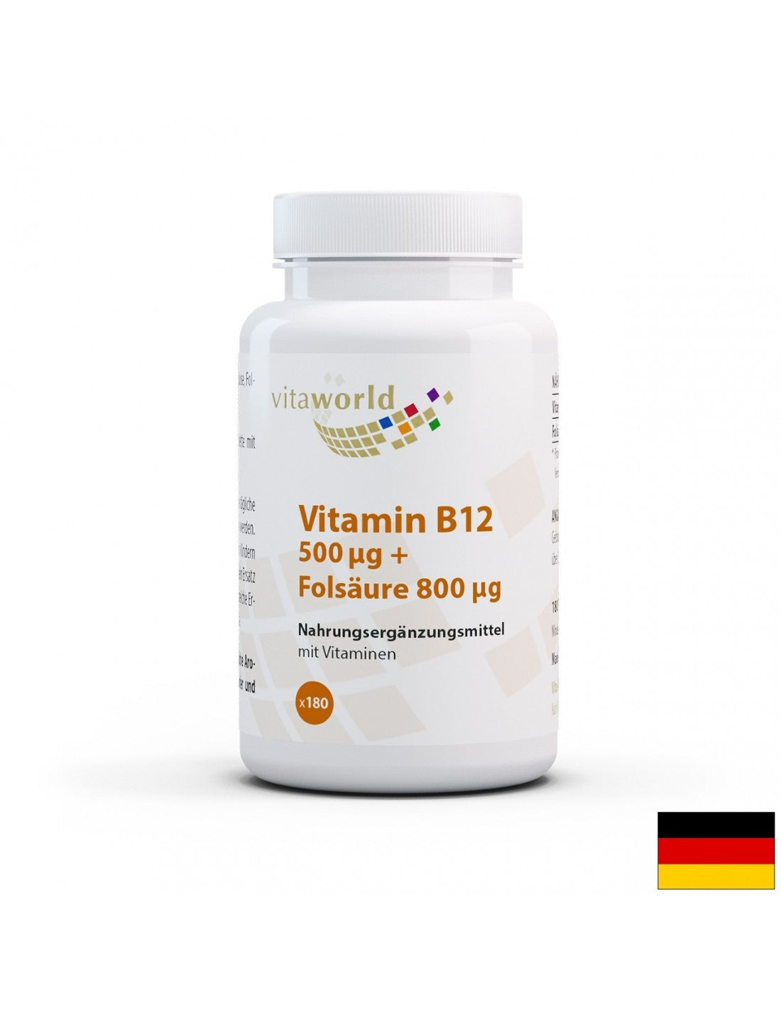 Βιταμίνη B12 + Folsäure/Vitamin B12 + Φολικό οξύ, 180 δισκία