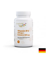 Βιταμίνη B12 + Folsäure/Vitamin B12 + Φολικό οξύ, 180 δισκία