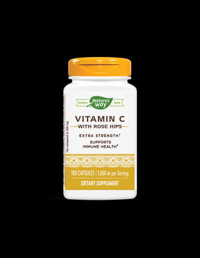 Vitamin C with Rose Hips/ Vitamin C 1000 mg & Rosehip x 100 capsules Nature's Way - Nutra Best Europe