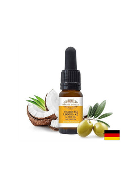 Витамин D3 1000 IU + Витамин К2 11.1 µg - За костите и сърцето, 10 ml, капки с висока абсорбция - Nutra Best Europe