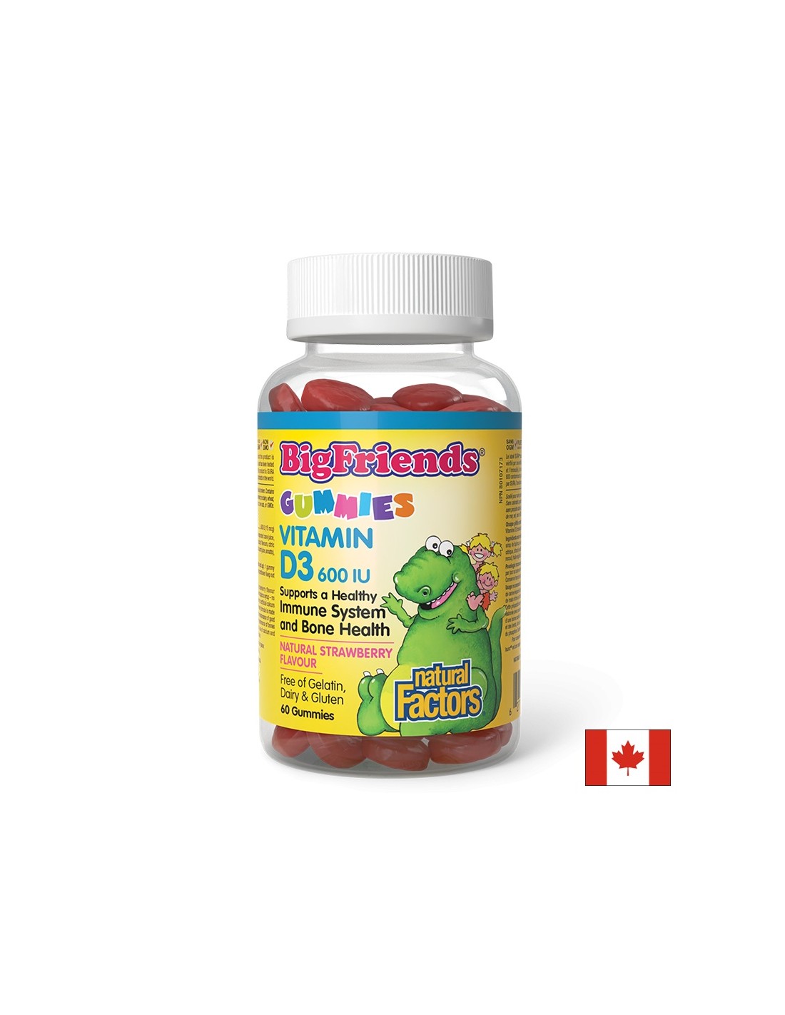 Bigfriends Vitamin D3 για παιδιά 600 IU - 60 Gummies