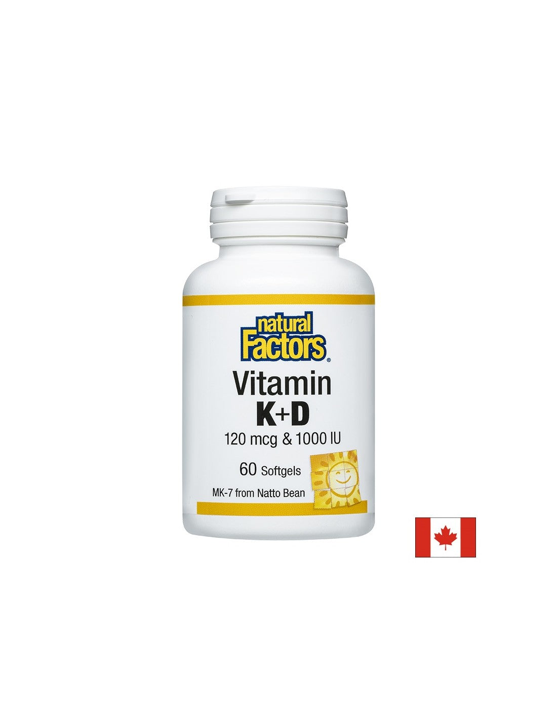 Βιταμίνη K2 120 mcg και D3 1000 IU, 60 μαλακές κάψουλες <tc>Natural Factors</tc>
