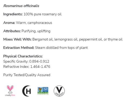 Λάδι δεντρολίβανο | 100% Pure Rosmarinus officinalis - 59 ml
