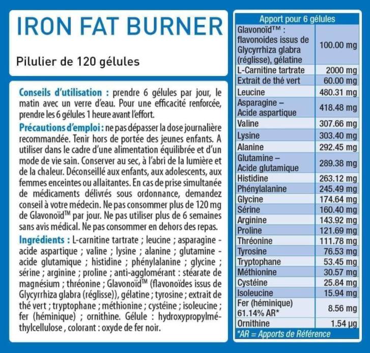 Σίδερο | Ultra Fat Burner με βασικά αμινοξέα - 120 κάψουλες γέλης