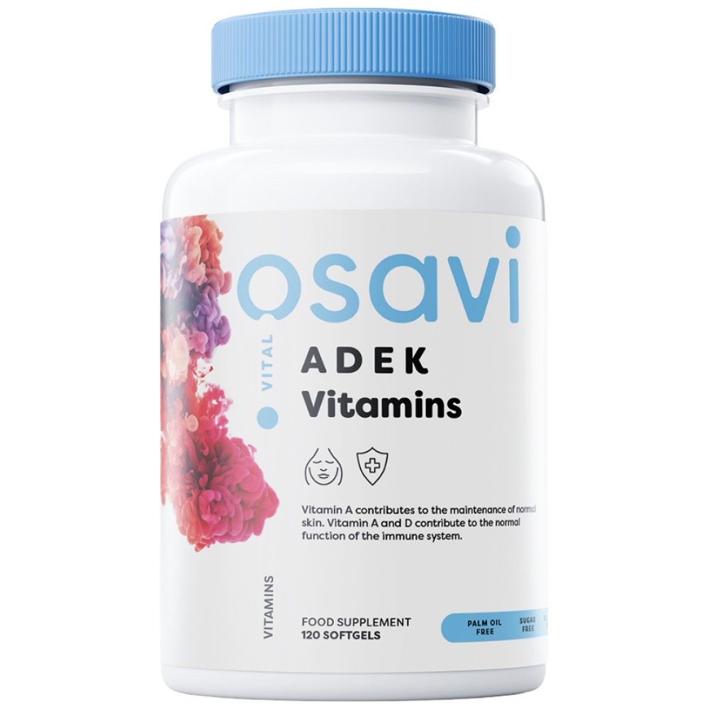 Adek Vitamins | A + D + E + K | με κάψουλες Quali -D® - 120 Gel