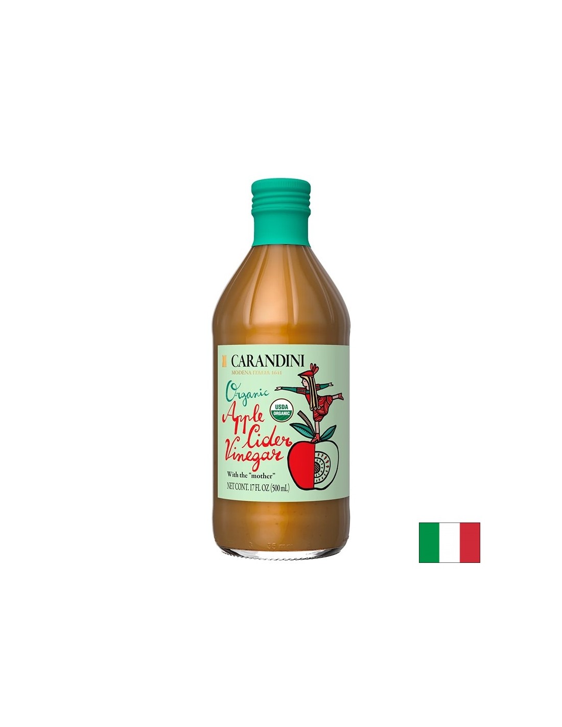 Apple Cider Bio Bio (μη φιλτραρισμένο, μη παστεριωμένο), 500 ml