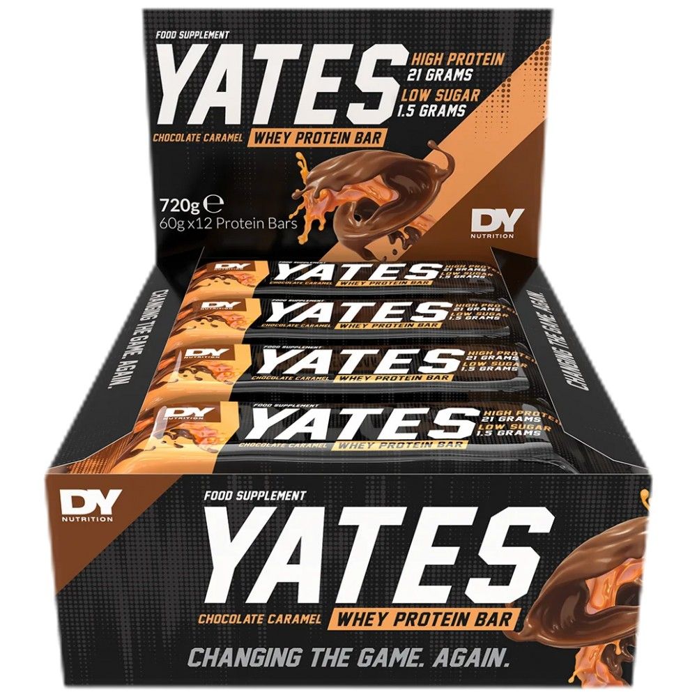 Yates Whey Protein Bar | Χωρίς ζάχαρη - 12 x 60 γραμμάρια