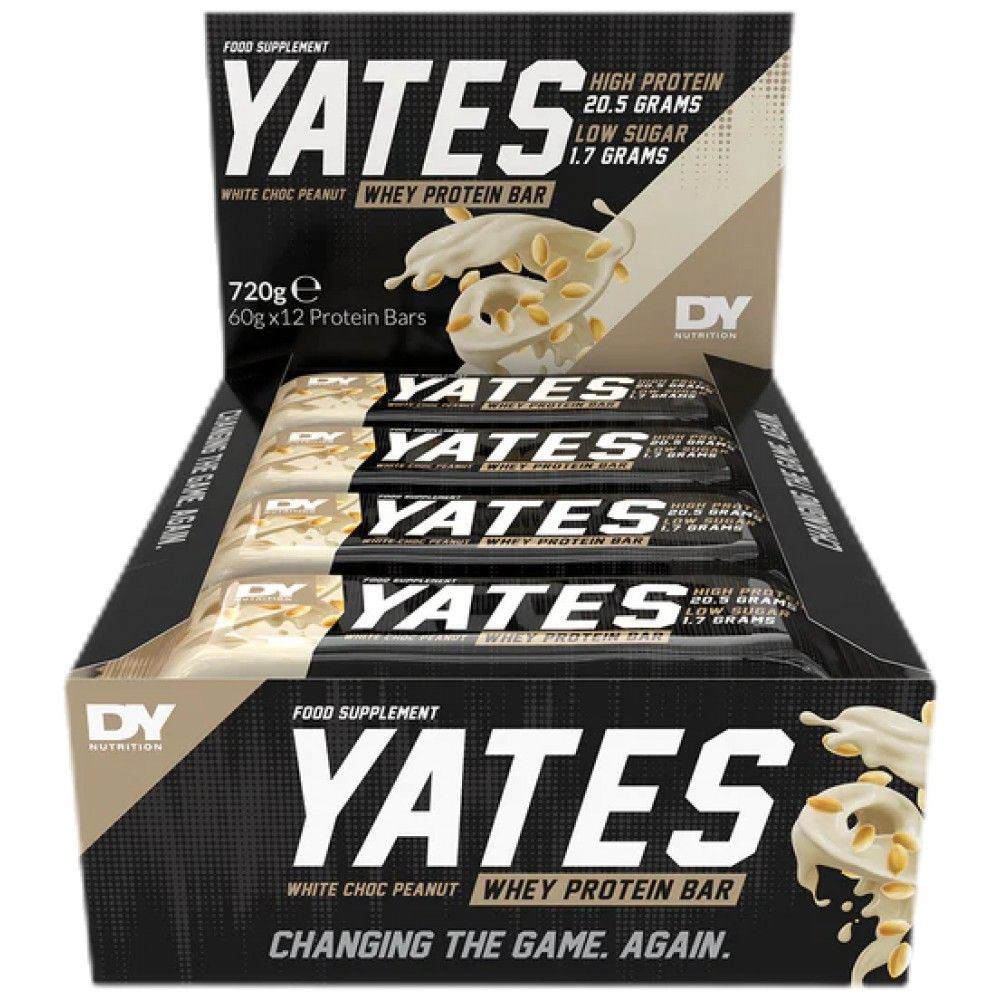 Yates Whey Protein Bar | Χωρίς ζάχαρη - 12 x 60 γραμμάρια